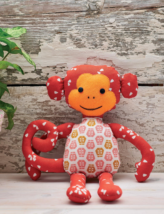 Simple Monkey Toy Sewing Pattern